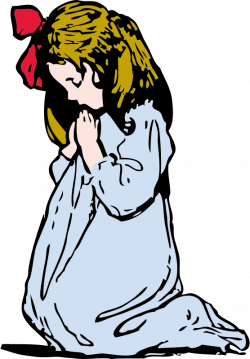 Clipart - girl praying