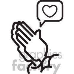 social media praying hands for likes vector icon clipart ...