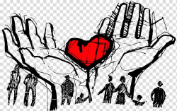 Heart between hands sketch, Prayer meeting Intercession God ...