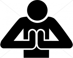 Praying Person Front View Symbol | Prayer Clipart