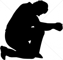 Humble Man in Prayer | Prayer Clipart