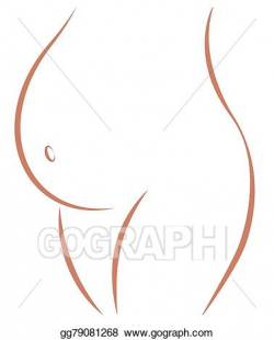 EPS Vector - Pregnant woman belly icon. Stock Clipart ...