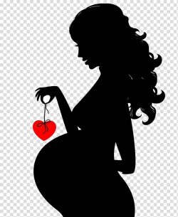 Silhouette of pregnant woman illustration, Woman , Black ...