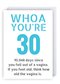 Funny 30th Birthday Card. WHOA You're 30! | 30th birthday ideas ...