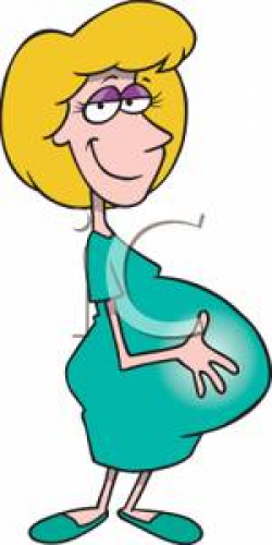A Happy Pregnant Woman - Royalty Free Clipart Picture