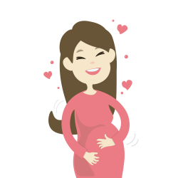 Happy smiling pregnant woman - Download Free Vectors ...