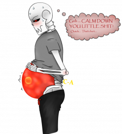 Papyrus do not really like his pregnancy by CrystalAme on DeviantArt