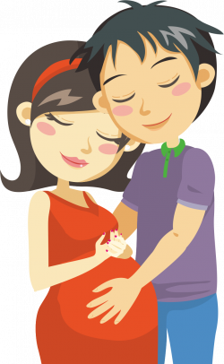 Pregnancy Woman Clip art - Husband and wife 863*1404 transprent Png ...