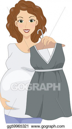 EPS Illustration - Maternity dress. Vector Clipart ...