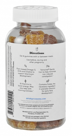 Organic Prenatal Vitamin Gummies with Iron + DHA – PremamaWellness