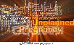 Drawing - Unplanned pregnancy background concept glowing ...
