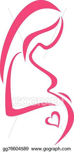 Vector Art - Pregnant woman. Clipart Drawing gg76604589 ...