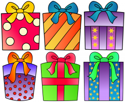 Birthday present clipart for your project or classroom. Free PNG ...