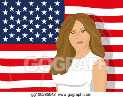 EPS Illustration - Usa first lady. Vector Clipart ...