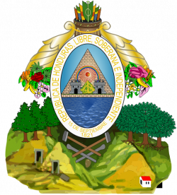 Coat of arms of Honduras [Including what looks like an eye in a ...