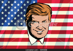 Donald Trump President of the United States stock vector