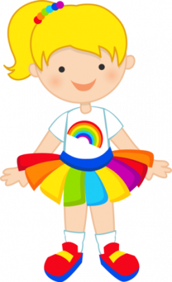 Rainbow Pretty - Minus | ros@ | Pinterest | Rainbows, Clip art and Girls