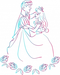 Clipart - Prince and princess dancing