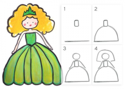 How to draw a princess | people in 2019 | Easy drawings ...