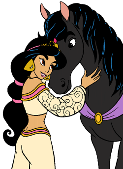 Princess Jasmine and Midnight the Black Horse | Princess Jasmine ...