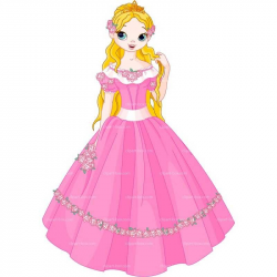 Cartoon princess clipart collection on pink princess cartoon ...