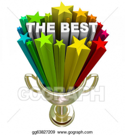 Clip Art - The best - trophy and fireworks for winner of ...