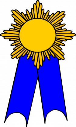 Clipart - prize ribbon blue and gold