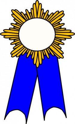 Clipart - First prize ribbon with gold starburst