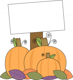 Pumpkin with a blank sign clip art pumpkin with a blank sign ...