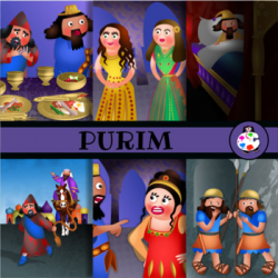 Feast of Lots Purim Clip Art Illustration Set