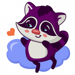 Raccoon Character Stickers on Behance