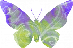 Purple butterfly with streamer clipart - ClipartFox | Purple ...