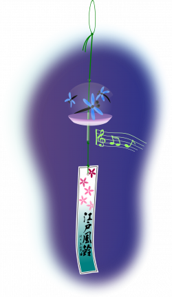 Clipart - Japanese Wind Chime at Night