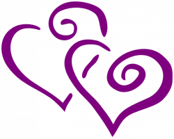 Dark Purple Heart Wedding Clip Art at Clker.com - vector clip art ...