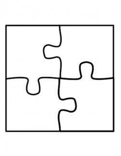 4 Piece Puzzle Template | Trafaretai | Puzzle piece template ...