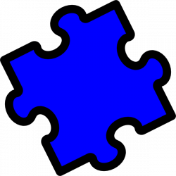 Bright Blue Puzzle Piece Clip Art at Clker.com - vector clip art ...