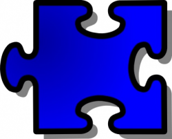Blue Jigsaw Puzzle Piece clip art clip arts, free clipart ...