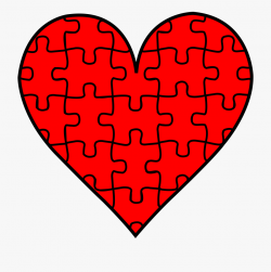 Heart Puzzle Piece Clipart - Heart With Puzzle Pieces #38760 ...
