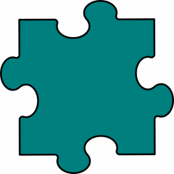 Aqua Puzzle Piece Clip Art at Clker.com - vector clip art online ...