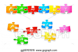 Vector Art - Family puzzle. Clipart Drawing gg59767878 - GoGraph