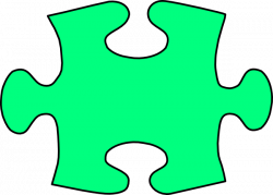 Green Jigsaw Puzzle Piece Large Clip Art at Clker.com ...