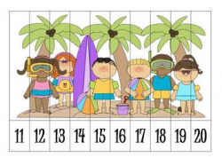 6 Summer Number Order Puzzles {FREEBIE} by Klever Kiddos ...