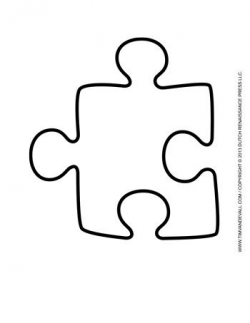 A large single puzzle piece template for decorating ...