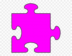 Blue Border Puzzle Piece Top Clip Art - Single Puzzle Piece ...