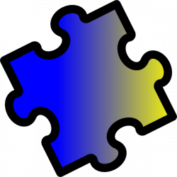 Blue To Yellow Puzzle Piece Clip Art at Clker.com - vector clip art ...