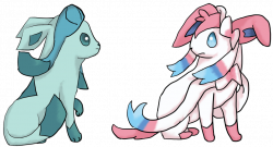 Glaceon and Sylveon by Cinnamon-Quails on DeviantArt