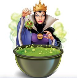 Evil Queen making a poisoned apple from the poison potion ...