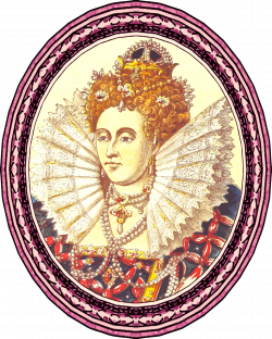 Clipart - Queen Elizabeth I (version 2, framed)
