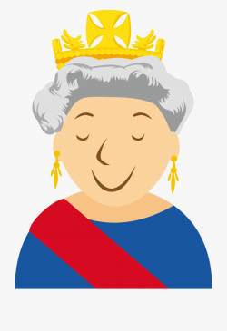 Queen Elizabeth Ii Clipart - Reina Isabel Dibujos Animados ...