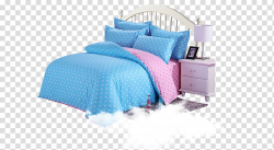 Bed sheet Mattress Pillow Quilt, Modern blue quilt pillow ...